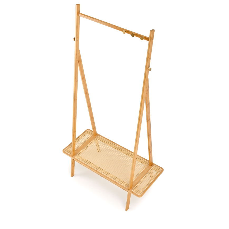 Garderobestativ LEGNO 168x68 cm rattan