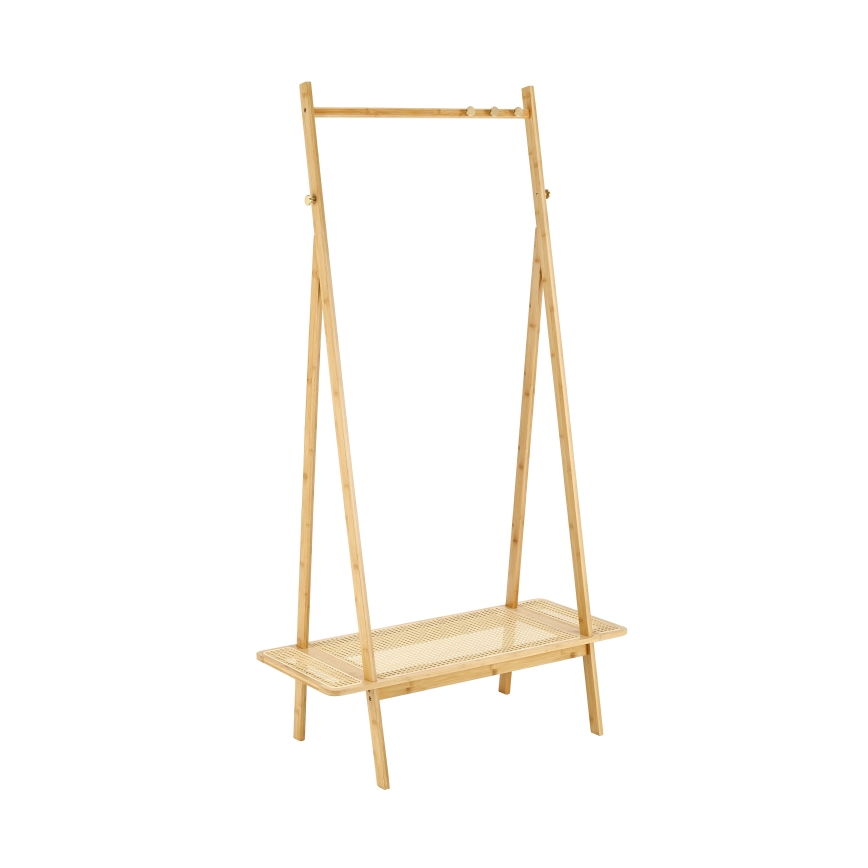 Garderobestativ LEGNO 168x68 cm rattan