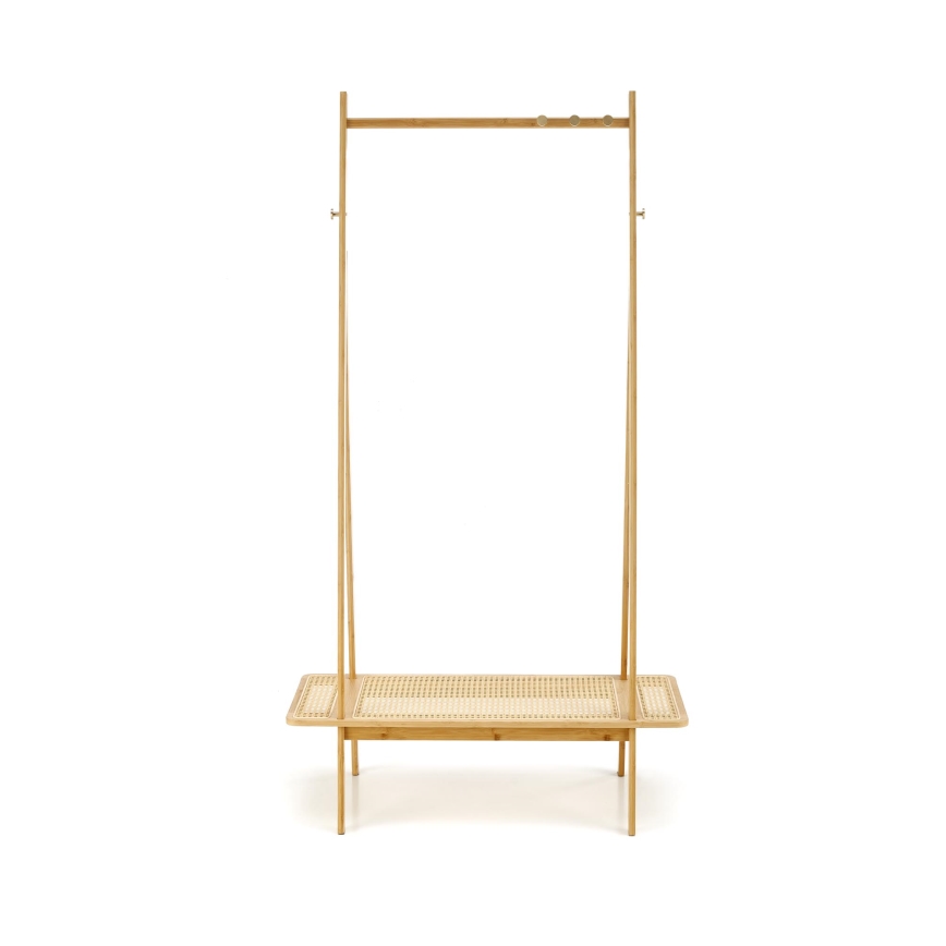 Garderobestativ LEGNO 168x68 cm rattan
