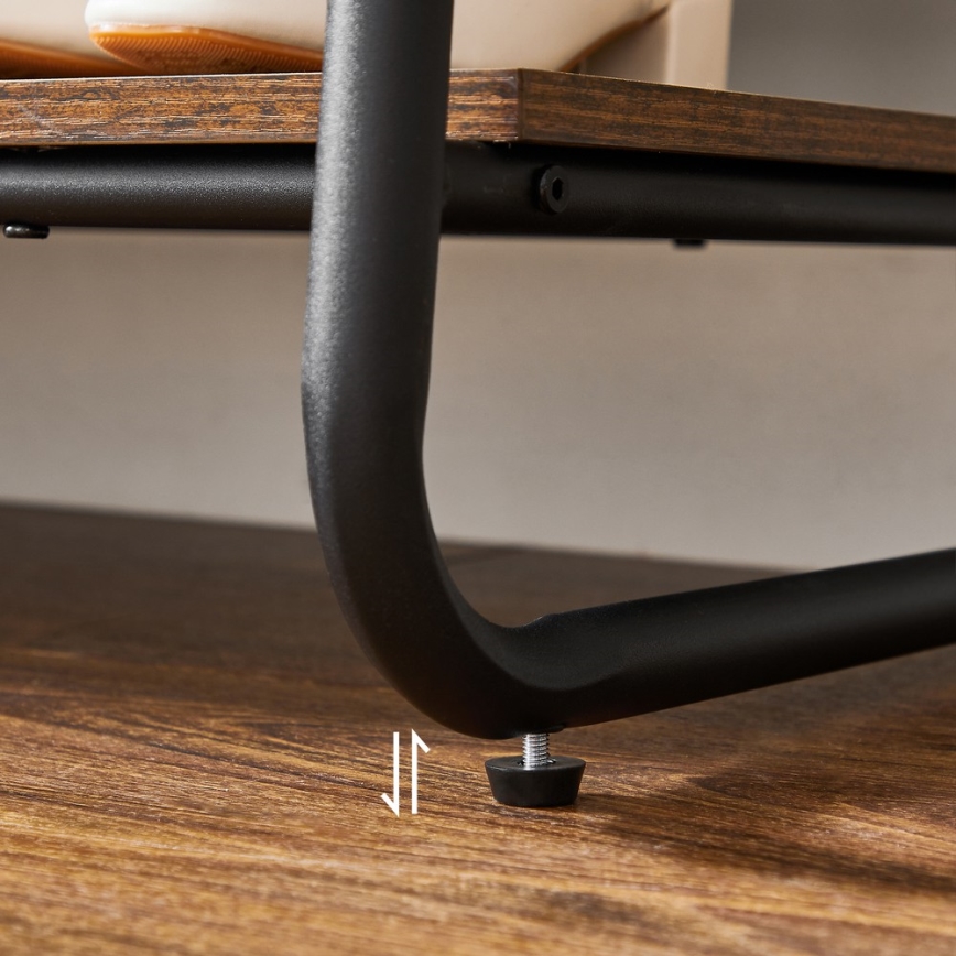 Garderobestativ LINEA brun/sort