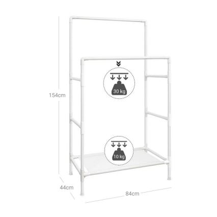Garderobestativ LINEA, hvid