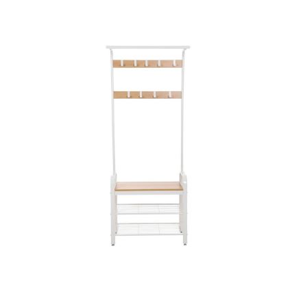 Garderobestativ NAVOR, brun/hvid