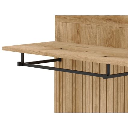 Garderobevæg med spejl SVEN brun/grafit