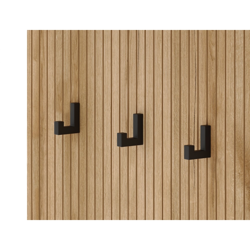 Garderobevæg med spejl SVEN brun/grafit