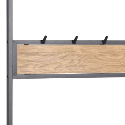 Garderobevæg SARON eg/sort