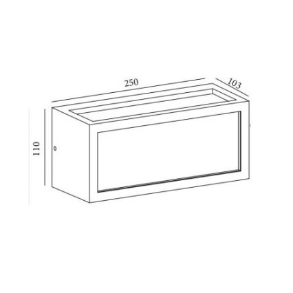 Gardino LX5705-LED - Udendørs LED væglampe BETULLA LED/18W/230V IP54