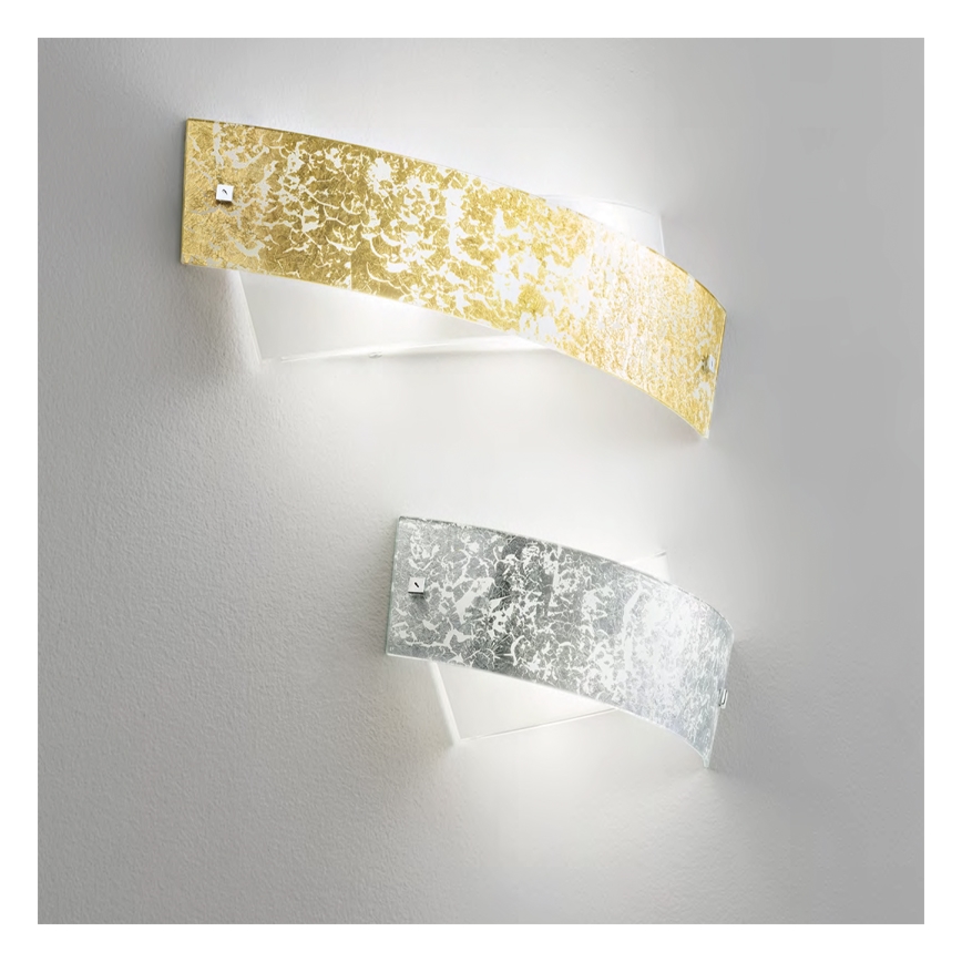 Gea Luce CAMILLA A P oro - Væglampe CAMILLA 2xE14/28W/230V 34 cm guldfarvet