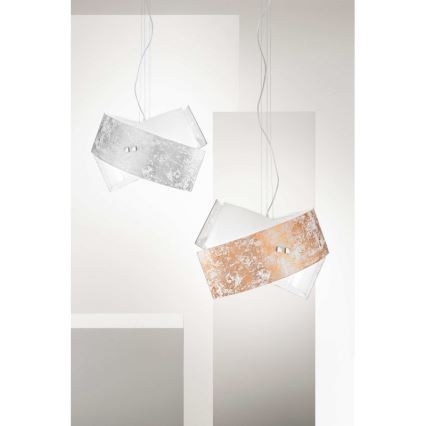 Gea Luce CAMILLA S G arg - Pendel CAMILLA 2xE27/70W/230V sølvfarvet