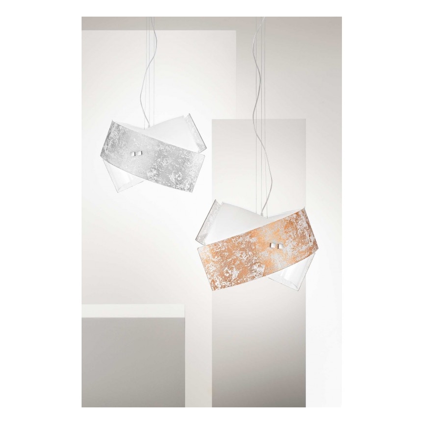 Gea Luce CAMILLA S G arg - Pendel CAMILLA 2xE27/70W/230V sølvfarvet