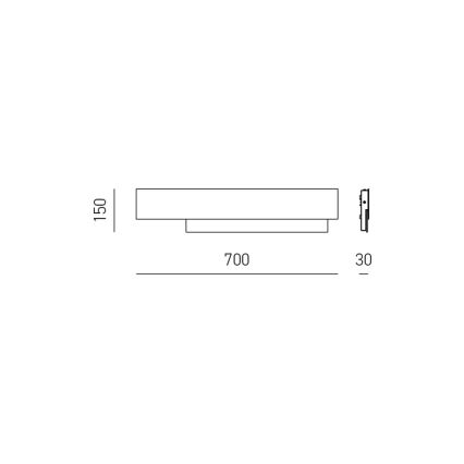 Gea Luce DOHA A G N - LED væglampe DOHA LED/25W/230V 70 cm sort