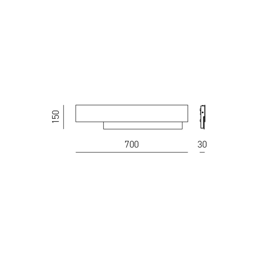 Gea Luce DOHA A G T - LED væglampe DOHA LED/25W/230V 70 cm beige