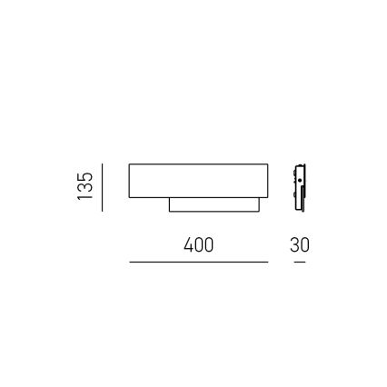 Gea Luce DOHA A P A - LED væglampe DOHA LED/15W/230V 40 cm skinnende krom