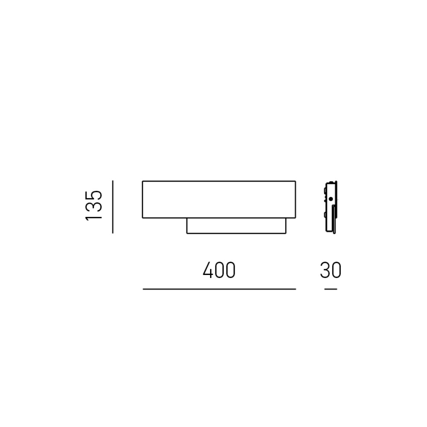 Gea Luce DOHA A P A - LED væglampe DOHA LED/15W/230V 40 cm skinnende krom