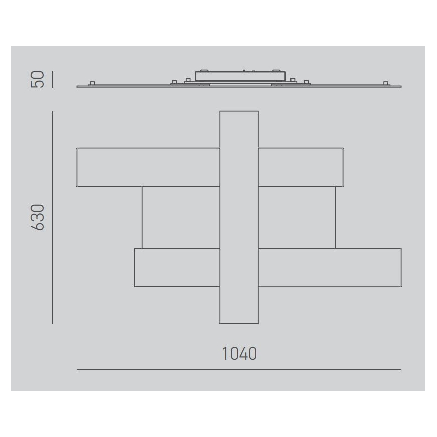 Gea Luce DOHA P G A - LED loftlampe DOHA LED/50W/230V 104 cm mat krom