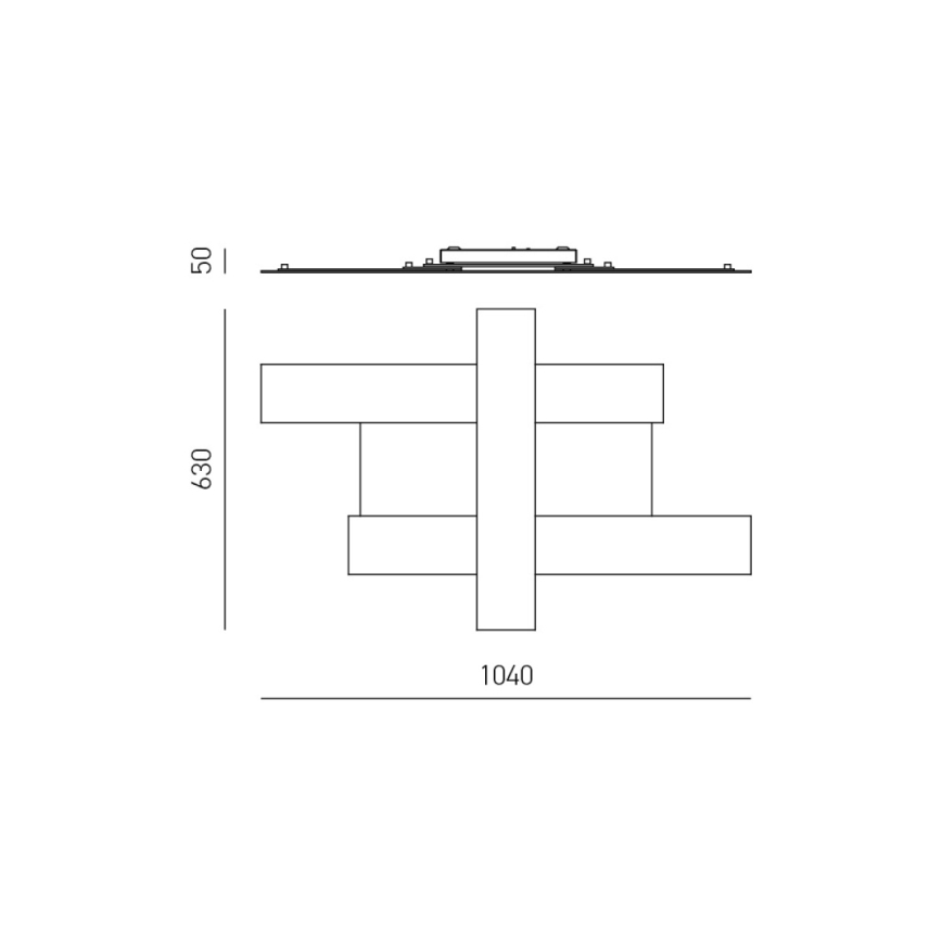 Gea Luce DOHA P G A - LED loftlampe DOHA LED/50W/230V 104 cm mat krom