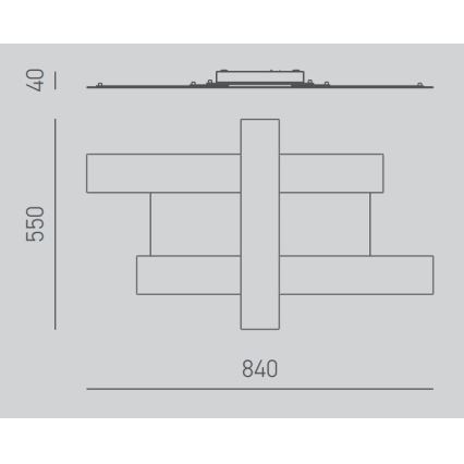 Gea Luce DOHA P M A - LED loftlampe DOHA LED/40W/230V 84 cm mat krom