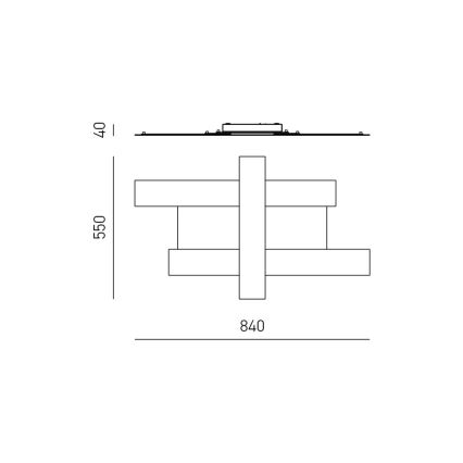 Gea Luce DOHA P M B - LED loftlampe DOHA LED/40W/230V 84 cm hvid