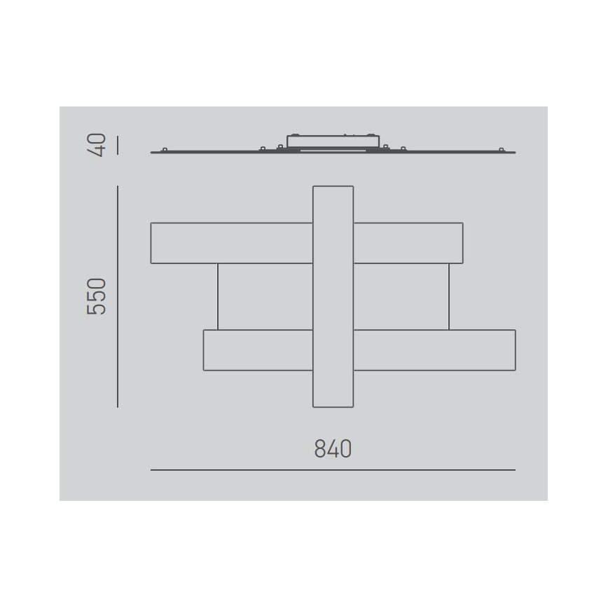 Gea Luce DOHA P M N - LED loftlampe DOHA LED/40W/230V 84 cm sort