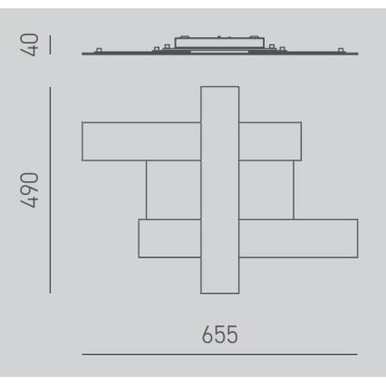 Gea Luce DOHA P P A - LED loftlampe DOHA LED/30W/230V 65,5 cm mat krom