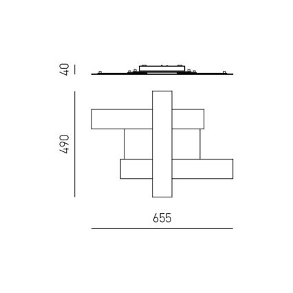 Gea Luce DOHA P P N - LED loftlampe DOHA LED/30W/230V 65,5 cm sort