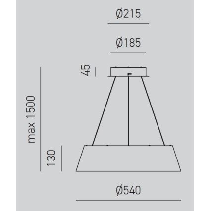 Gea Luce JULIETTE S B - LED pendel dæmpbar JULIETTE LED/50W/230V hvid