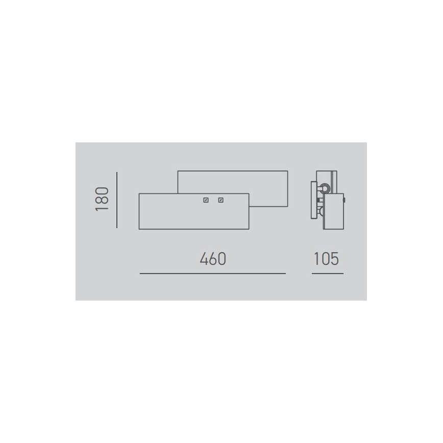 Gea Luce LARA A P arg - Væglampe LARA 2xE14/42W/230V sølvfarvet
