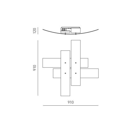 Gea Luce LARA P G arg - Loftlampe LARA 4xE27/52W/230V 91 cm sølvfarvet