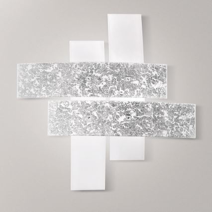 Gea Luce LARA P M arg - Loftlampe LARA 2xE27/70W/230V 70 cm sølvfarvet