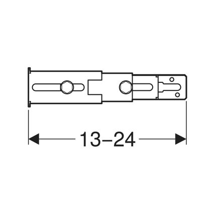 Geberit 111.064.00.1 - Sæt til fastgørelse af Duofix-ben på bagvæg, 2 stk