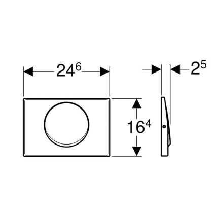 Geberit 115.751.00.1 - Skylleknap Mambo 24,6x16,4 cm rustfrit stål