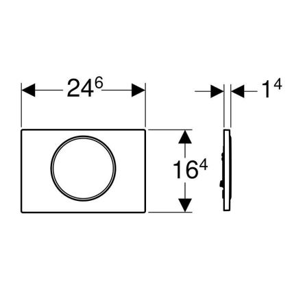 Geberit 115.758.KK.5 - Skylleknap Sigma10 24,6x16,4 cm hvid/guld