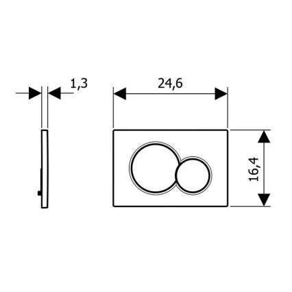 Geberit 115.770.DT.5 - Betjeningsplade Sigma01 Round 24,6x16,4 cm i messing