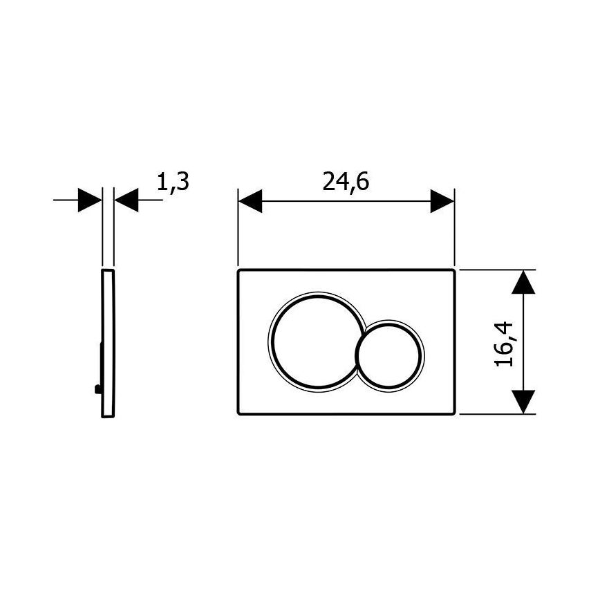 Geberit 115.770.DT.5 - Betjeningsplade Sigma01 Round 24,6x16,4 cm i messing