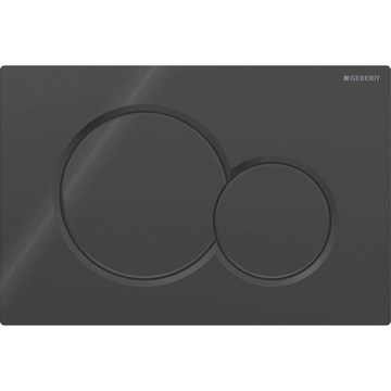 Geberit 115.770.DW.5 - Sigma01 Round skylleknap, 24,6x16,4 cm, sort