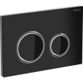 Geberit 115.884.SJ.1 - Betjeningsplade Sigma50 24,6x16,4 cm sort/blank krom