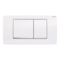 Geberit 115.899.KJ.1 - Skylleknap Twinline30 34x18,5 cm hvid/blank krom