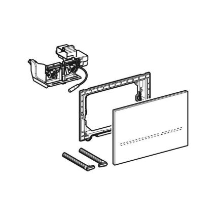 Geberit 116.090.SG.6 - Berøringsfri skylleplade Sigma80 24,7x16,4 cm IP45 sort