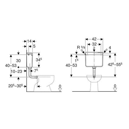 Geberit 136.230.11.1 - Skjult cisterne AP112 6/9 l alpin hvid