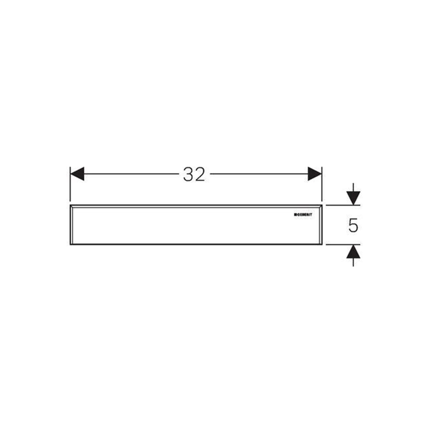 Geberit 154.336.FW.1 - Sæt til indbygget vægafløb 32 x 5 cm, rustfrit stål