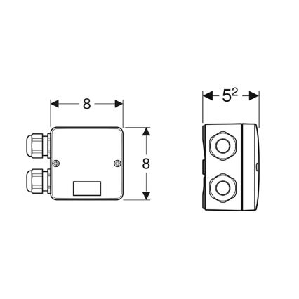 Geberit 244.120.00.1 - Kombineret tilslutningsboks