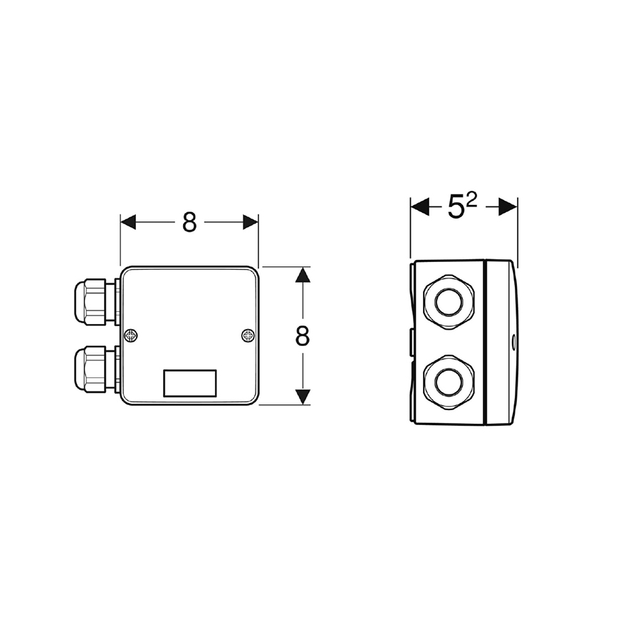 Geberit 244.120.00.1 - Kombineret tilslutningsboks