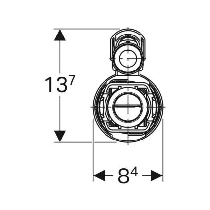 Geberit 282.350.21.2 - Skylleventil til dobbeltskyl, Type 290