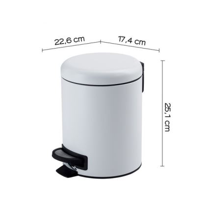 Gedy - Affaldsspand POTTY 3 l med softlukning, hvid