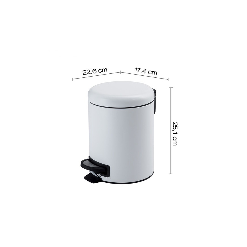 Gedy - Affaldsspand POTTY 3 l med softlukning, hvid