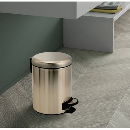 Gedy - Affaldsspand POTTY 3 l Soft Close, mat guld