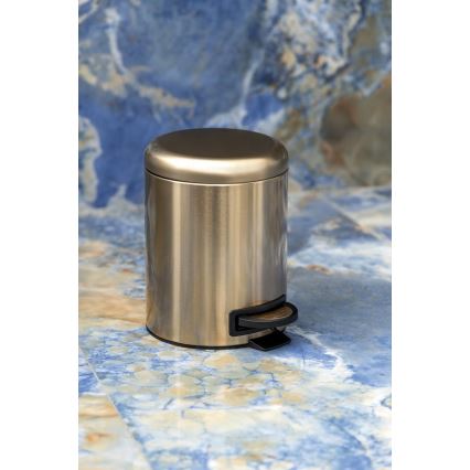 Gedy - Affaldsspand POTTY 3 l Soft Close, mat guld