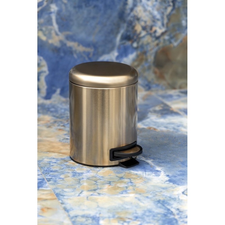 Gedy - Affaldsspand POTTY 3 l Soft Close, mat guld