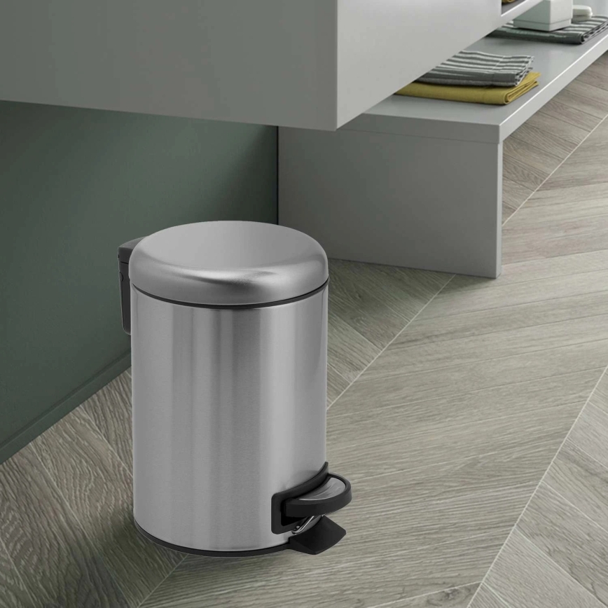 Gedy - affaldsspand POTTY 5 l med Soft Close i børstet rustfrit stål