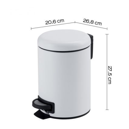 Gedy - Affaldsspand POTTY 5 l Soft Close hvid