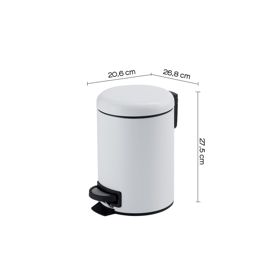 Gedy - Affaldsspand POTTY 5 l Soft Close hvid